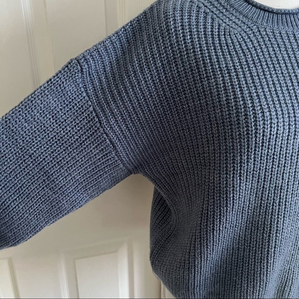 NEW BDG Urban Outfitters Fisherman Knit Sweater Blue Large - Picture 6 of 11